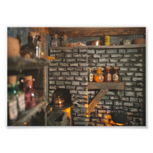 Foto Impressão de cozinha abandonada - miniatura abando