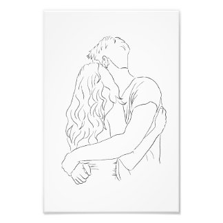 Foto Impressão De Desenho De casal Do Poster Do Meu Sim