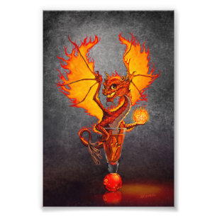 Foto Impressão de Dragão de Fogo 4x6