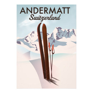Foto impressão de esqui de Suiça de poster de Anderma