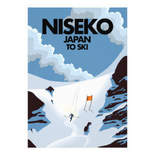 Foto Impressão de esqui Niseko Japão