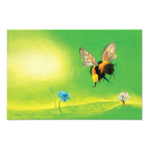 Foto Impressão de ilustração de Bumble Bee voadora