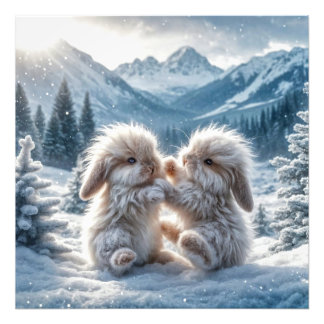 Foto Impressão de Leverets de Neve