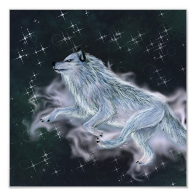 Foto impressão de Lobo Espírito 12x12 (Frente)