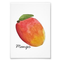Impressão de Mango de Aquarela