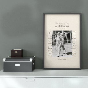 Foto Impressão de Memórias de Data de Casamento