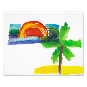 Foto Impressão de Paraíso de Aquarela