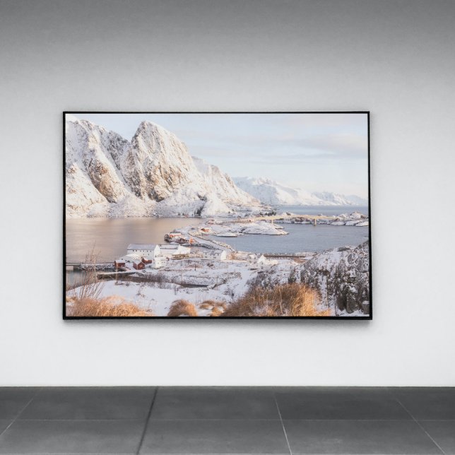 Foto Impressão de presente de Natal na Rua de Neve (Criador carregado)