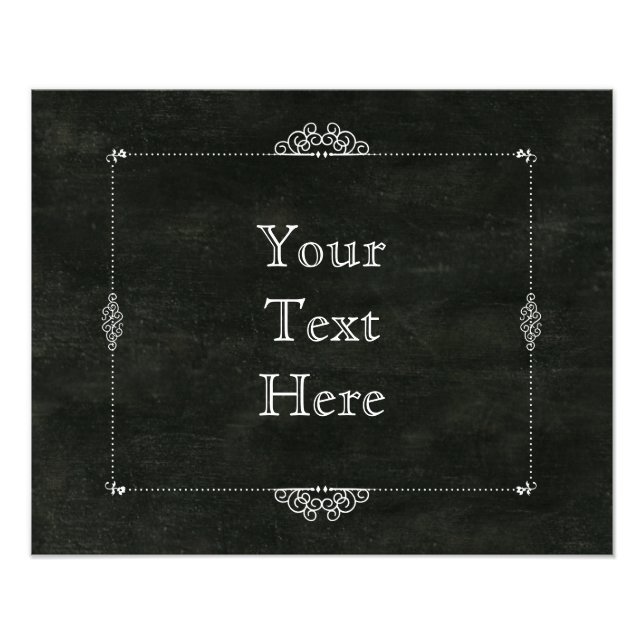 Foto Impressão de Quadro de Chalkboard Personalizado (Frente)