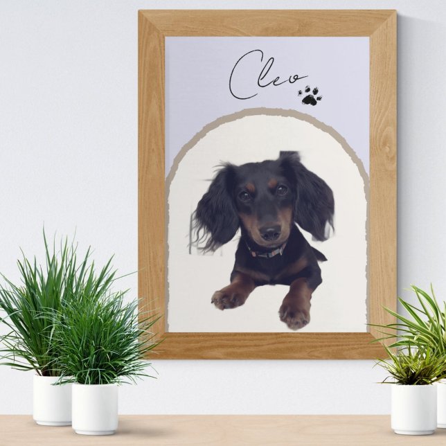 Foto Impressão de Retrato de Pet de Arco Moderno Person (Celebrate your pet with this custom pet portrait! )