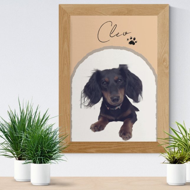 Foto Impressão de Retrato de Pet de Arco Moderno Person (Celebrate your pet with this custom pet portrait! )