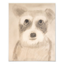 impressão de Schnauzer Sombreado de 8" x 10"