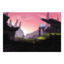 Impressão de vale épico fantástico.