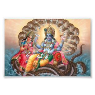 Foto Impressão de Vishnu & de Lakshmi (6" x 4")