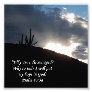 Foto Impressão do incentivo do 43:5 do salmo da cena d