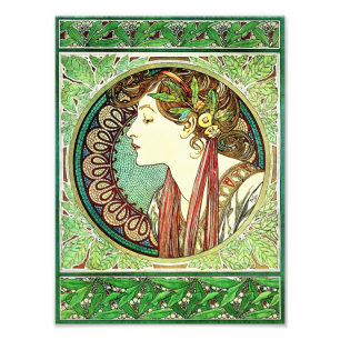 Foto Impressão do louro de Alphonse Mucha