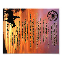 Foto Impressão do Poema de Apreciação do Professor Ocid