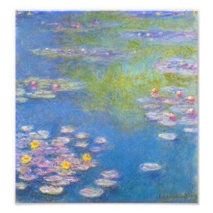 Foto Impressão dos lírios de água amarela de Monet