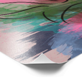 Foto Impressão em papel Kodak, pintura de flor rosa