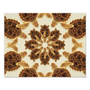 Foto Impressão Kaleidoscopic da tartaruga de mar da