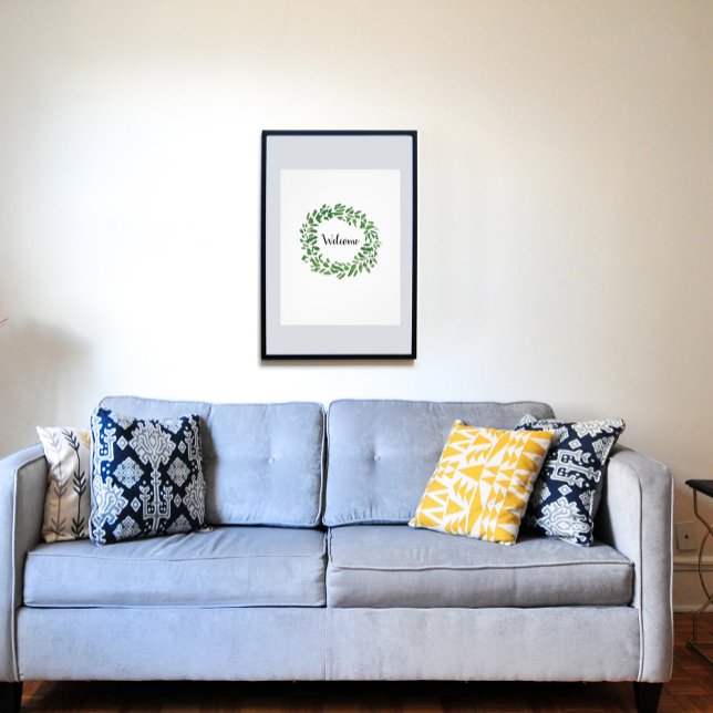 Foto Impressão Personalizado de Script Wreath de Boas-V (Criador carregado)