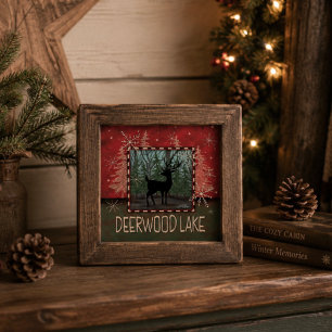 Foto Impressão quadrada inspiradora 'Lago Deerwood'