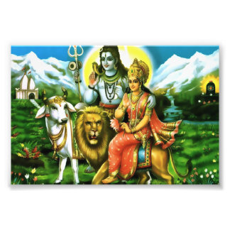 Foto Impressão Shiva e Parvati (6" x 4")