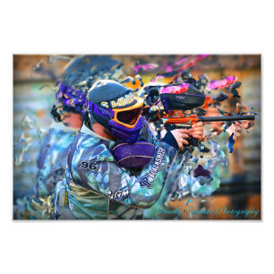 Foto impressão surreal do Paintball 12x8
