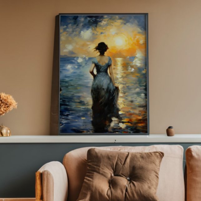 Foto Impressionismo de Garota e Mar (Criador carregado)