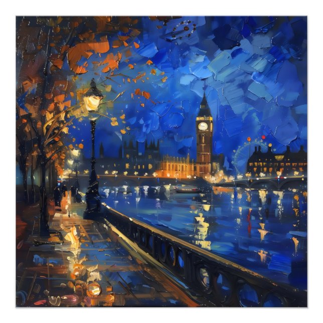 Foto Impressionismo noturno de Londres (Frente)