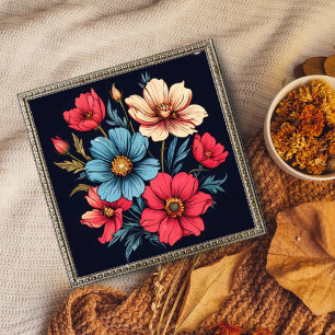 Foto Impressões Florais de Cores Vibrantes