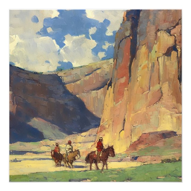 Foto "IndiansThrough Canyon de Chelly", por Edgar Payne (Frente)