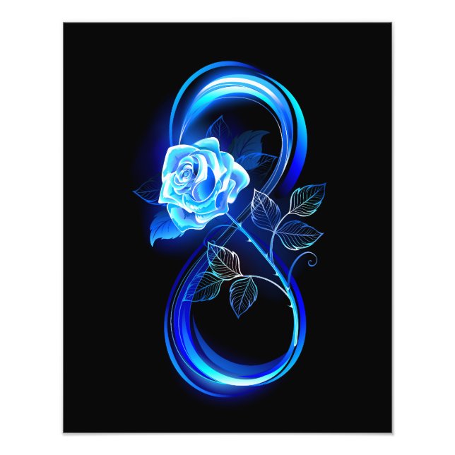 Foto Infinidade brilhante com rosa azul (Frente)