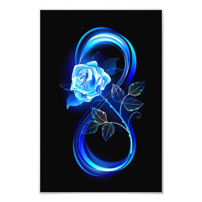 Foto Infinidade brilhante com rosa azul (Frente)