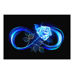 Foto Infinito brilhante com rosa azul
