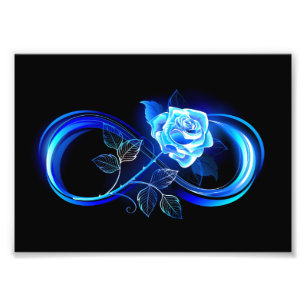 Foto Infinito brilhante com rosa azul