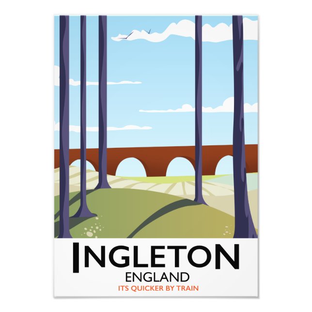 Foto Ingleton England, comboio viagem poser (Frente)