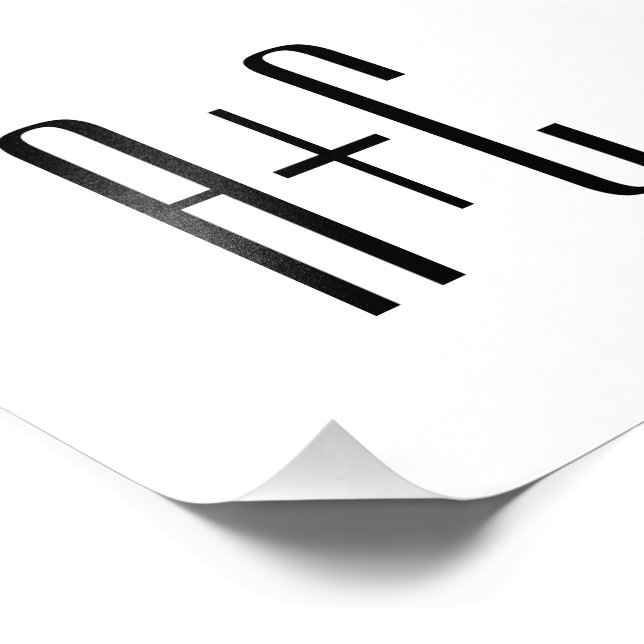 Foto Iniciais de Casais Modernos Elegantes | Branco e P (Borda)