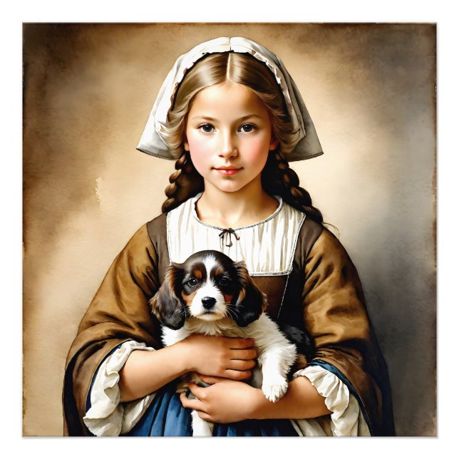 Foto "Innocência Afluente" "Cornelia" Rapariga Com Pupp (Frente)