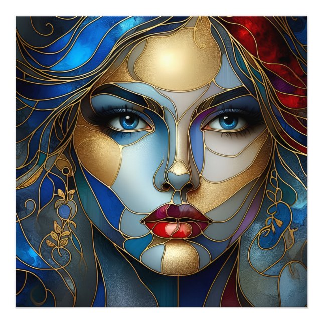 Foto Innocência Radiante - Estilo de Vidro Estacionado (Frente)