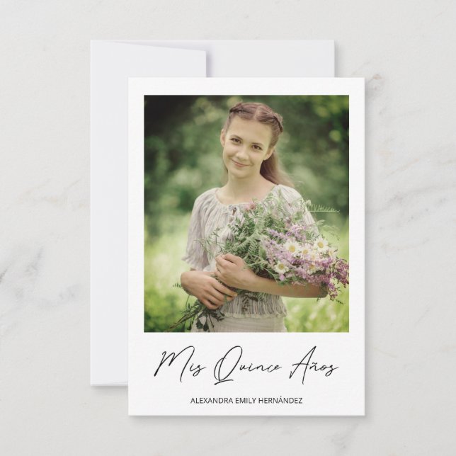 Foto Instantánea Quinceañera Moderna en Español (Frente)