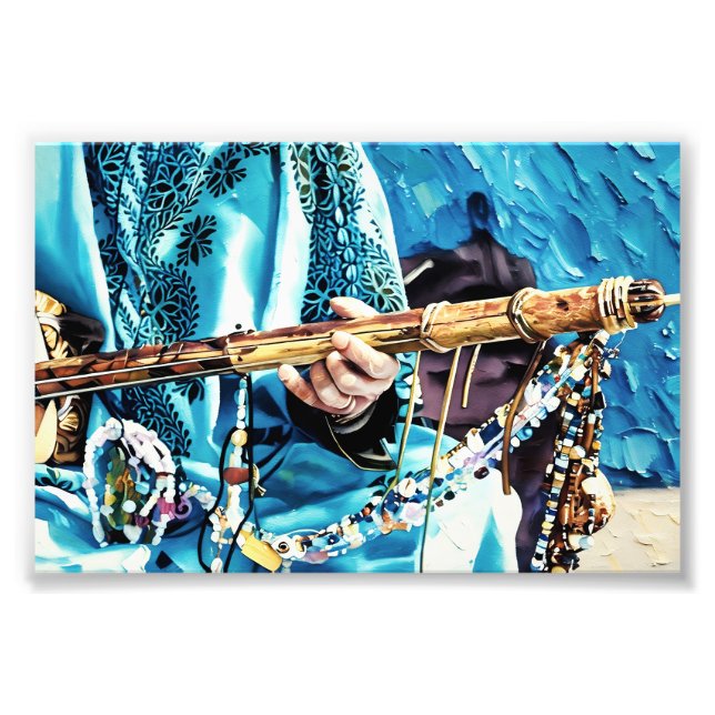 Foto Instrumento de Cadeia Tradicional com Miçangas Col (Frente)