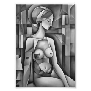Foto "Interpretação Cubista: Corpo Feminino na Abstrato