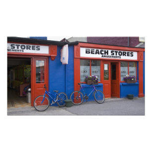 Foto Irlanda, Strandhill. Vitrines com bicicletas