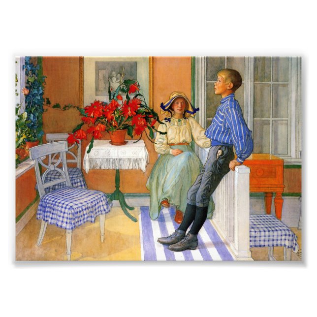 Foto Irmão e Irmã na Sala de Sol 1911 (Frente)