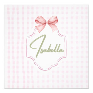 Foto Isabella Laço Rosa Personalizado & Estampa Xadrez