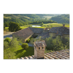Foto Itália, Toscana. Vista do telhado da villa