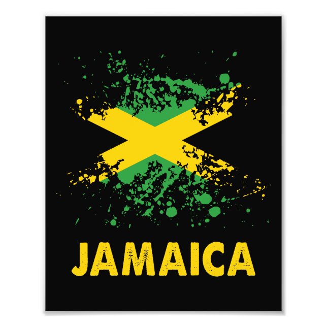 Foto Jamaica Retro WaterColor Jamaican Flag (Frente)