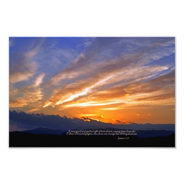 Foto James 1:17 Todos os presentes bons e perfeitos (Frente)