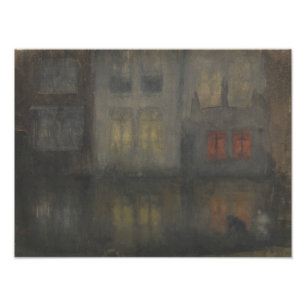 Foto James McNeill Whistler - Noturne - Preto e Vermelh